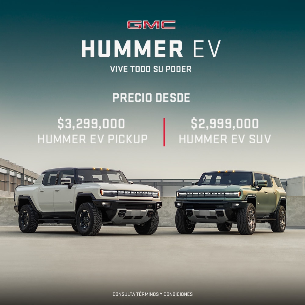 GMC Hummer EV, poder 100% eléctrico con hasta 505 km de autonomía para dominar todo tipo de terreno. 